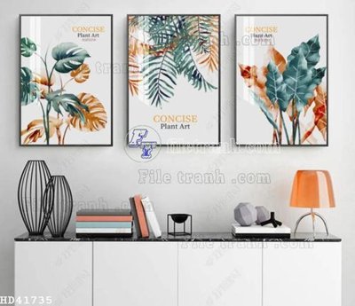 File gốc File bộ tranh treo hiện đại HD41735 (phong cách) châu Âu