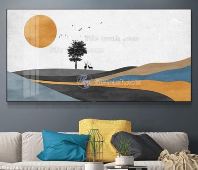 File gốc File bộ tranh treo hiện đại HD41741 (in 3D) cho trang trí