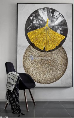 Ảnh gốc File bộ tranh treo hiện đại HD41742 (nét căng) in mica