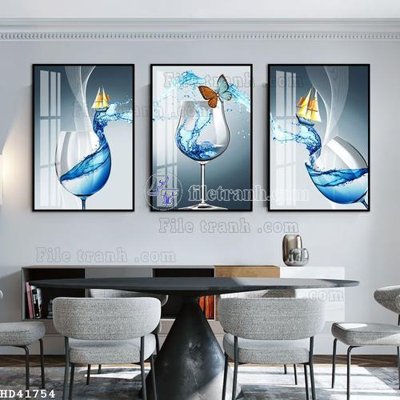 File tranh gốc File bộ tranh treo hiện đại HD41754 (sắc nét từng chi tiết)