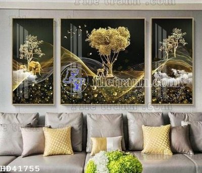 File ảnh File bộ tranh treo hiện đại HD41755 (gốc) in Hiflex