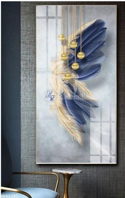 Ảnh gốc File bộ tranh treo hiện đại HD41797 (nét căng) in mica