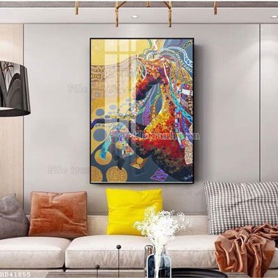 File tranh trang trí File bộ tranh treo hiện đại HD41855 (file gốc)