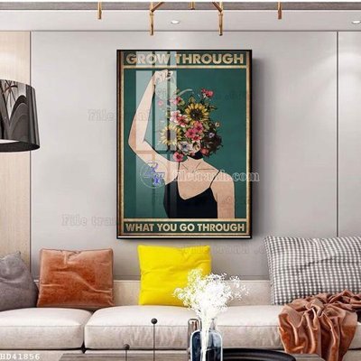 Tải file File bộ tranh treo hiện đại HD41856 (gốc) chủ đề hoa sen