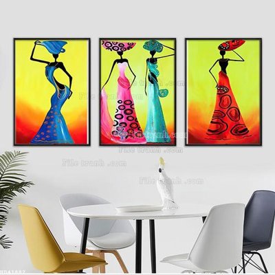 File tranh in trần 3D File bộ tranh treo hiện đại HD41882 (ảnh gốc)