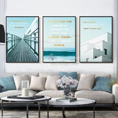 File gốc File bộ tranh treo hiện đại HD41980 (in lụa) tranh thuận buồm