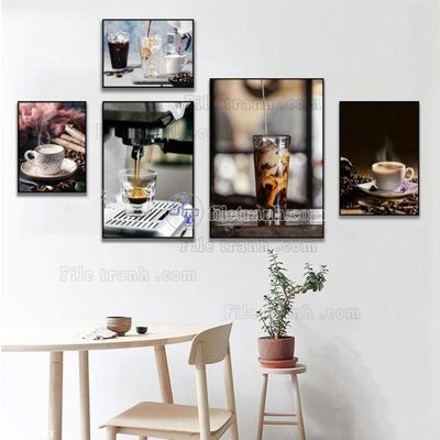 File gốc in mica File bộ tranh treo hiện đại HD42043 chất lượng