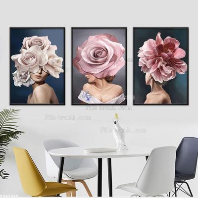 File gốc File bộ tranh treo hiện đại HD42049 (phong cách) cổ điển