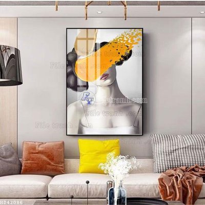 Download file gốc File bộ tranh treo hiện đại HD42086 (in lụa) hoa lá