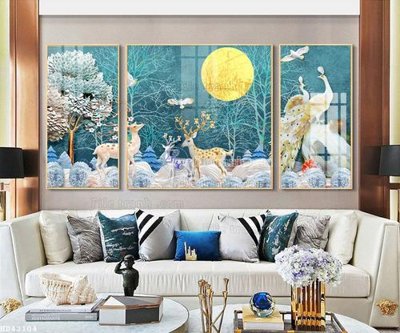 File gốc File bộ tranh treo hiện đại HD42104 (cho in 3D) độc đáo