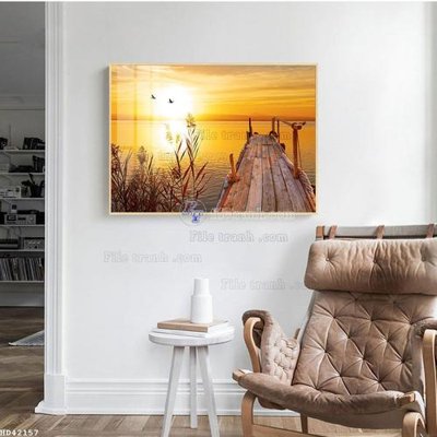 File gốc File bộ tranh treo hiện đại HD42157 (in lụa) hoa văn cổ điển