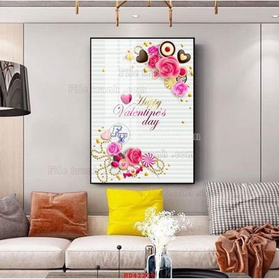 File tranh File tranh hiện đại treo tường HD42208 (gốc) in trên kính