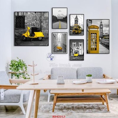 File gốc File tranh hiện đại treo tường HD42213 (in tráng gương) nghệ thuật