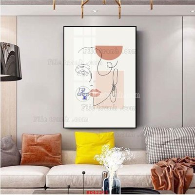 Download file gốc File tranh hiện đại treo tường HD42255 (in lụa) tranh 3D
