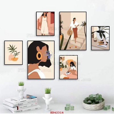 File PSD File tranh hiện đại treo tường HD42314 (gốc) nhiều lớp (multi-layer)