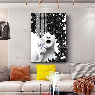 File gốc File tranh hiện đại treo tường HD42523 (in tráng gương) ốp tường