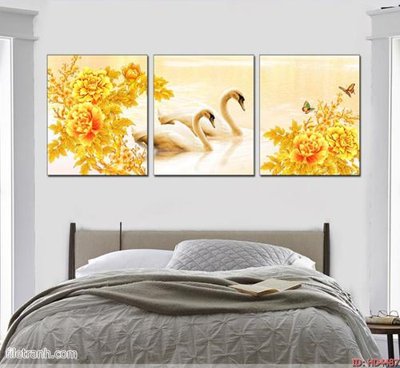 File gốc Tranh bộ hiện đại HD4487 (trang trí) phòng ngủ