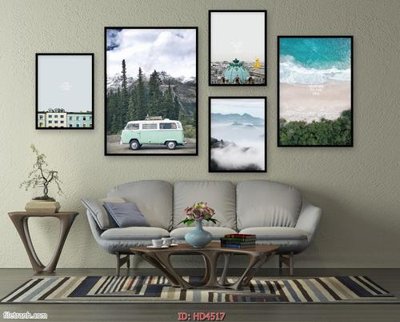File tranh trang trí Tranh bộ hiện đại HD4517 (file gốc)