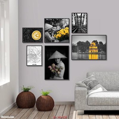 File in ấn cao cấp Tranh bộ hiện đại HD4538 (file gốc)