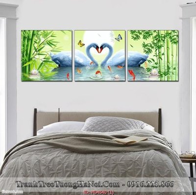 Ảnh gốc Tranh bộ hiện đại HD4540 (nét căng) in mica