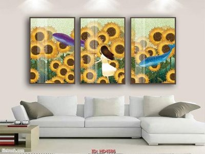 File tranh PSD Tranh bộ hiện đại HD4586 chất lượng cao