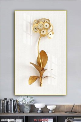 Download file gốc Tranh bộ hiện đại HD4593 (in lụa) hoa lá