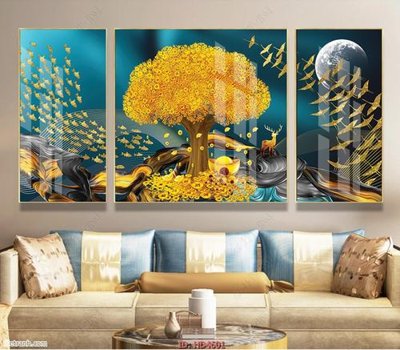 Download file Tranh bộ hiện đại HD4601 (chuẩn in) Tranh bộ hiện đại HD4601