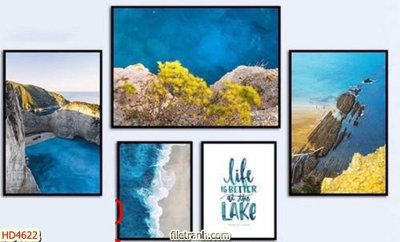 File gốc Tranh bộ hiện đại HD4622 (in lụa) tranh thuận buồm