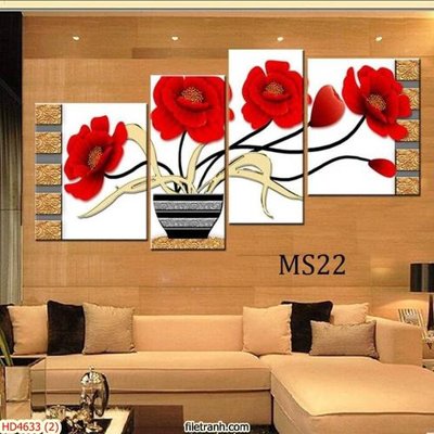 Download file gốc Tranh bộ hiện đại HD4633 (in lụa) cao cấp