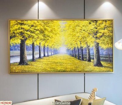 File in mica Tranh bộ hiện đại HD4640 (bản gốc) làm vách ngăn