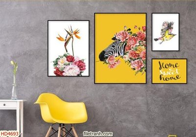 Tải file gốc Tranh bộ hiện đại HD4693 (để in lụa)