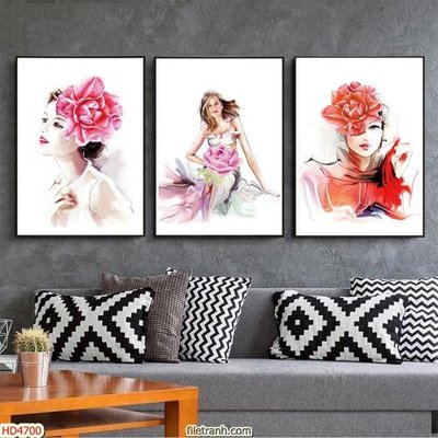 File tranh quảng cáo Tranh bộ hiện đại HD4700 (file gốc) chuyên nghiệp