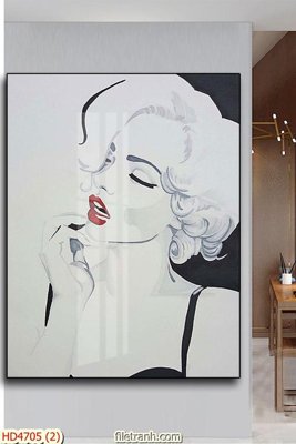 Hình ảnh file gốc in trần nhà Tranh bộ hiện đại HD4705