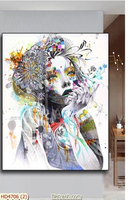 Chi tiết file tranh tráng gương Tranh bộ hiện đại HD4706 (ảnh gốc)