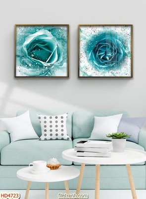 File tranh Tranh bộ hiện đại HD4723 (gốc) in trên kính