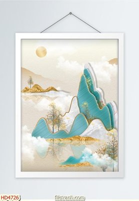 File gốc Tranh bộ hiện đại HD4726 (trang trí) phòng làm việc