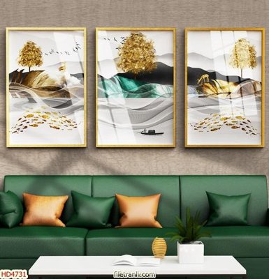 Ảnh gốc Tranh bộ hiện đại HD4731 (độ nét cao) in tráng gương