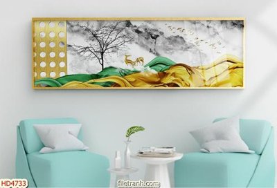 File tranh gốc PSD Tranh bộ hiện đại HD4733 còn nguyên layer