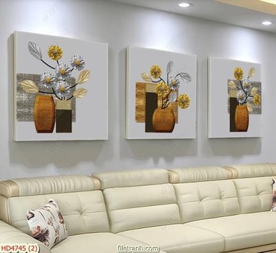 Hình ảnh file gốc in lụa Tranh bộ hiện đại HD4745
