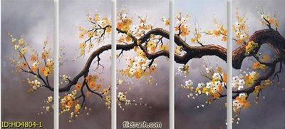 File tranh in tráng gương Tranh bộ hiện đại HD4804 (siêu nét)