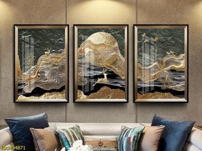 Download file gốc Tranh bộ hiện đại HD4871 (in mica) logo