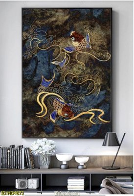 Tải file gốc in lụa Tranh bộ hiện đại HD4872 siêu nét