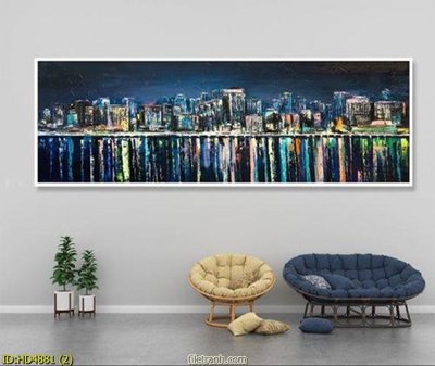 File ảnh Tranh bộ hiện đại HD4881 (gốc) dùng in Pano