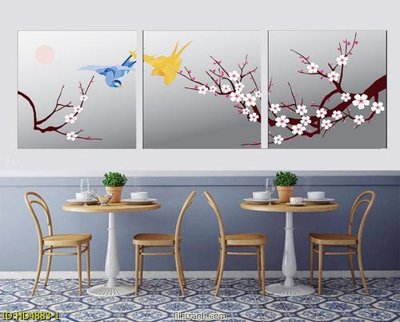 Tải file Tranh bộ hiện đại HD4883 (gốc) in tranh tráng gương