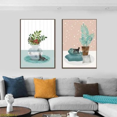 Mua file gốc File tranh bộ hiện đại HD4907 (in ấn) tại Filetranh.com