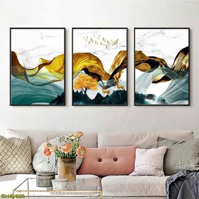 File gốc File tranh bộ hiện đại HD4936 (in tráng gương) nghệ thuật