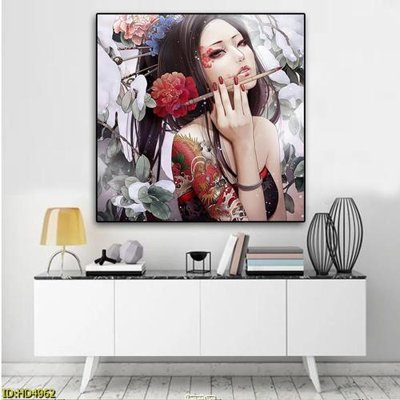 File gốc File tranh bộ hiện đại HD4962 (in lụa) tranh phong thủy