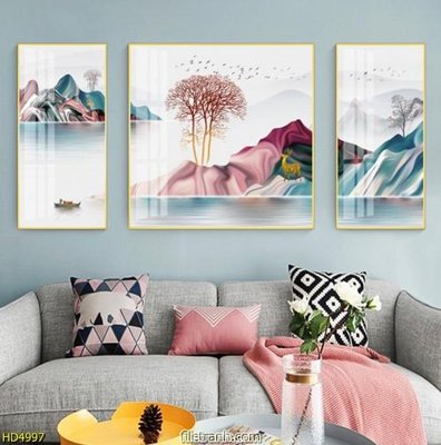 File gốc in mica File tranh bộ hiện đại HD4997 chất lượng