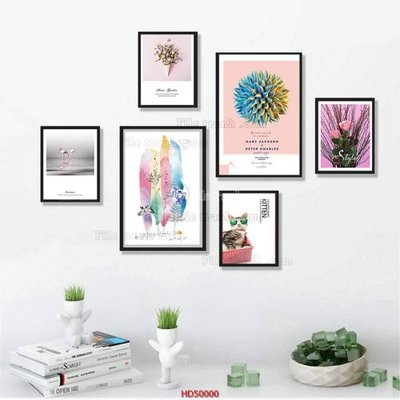 Download file gốc File tranh treo bộ 6 tấm bắc âu HD50000 (in lụa) nghệ thuật