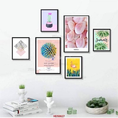 File ảnh File tranh treo bộ 6 tấm bắc âu HD50027 (gốc) trang trí khách sạn